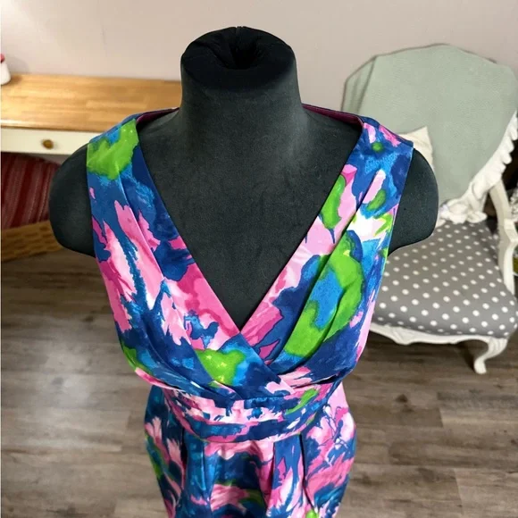 Shoshanna • Watercolor Floral Silk Blend Dress - Picture 12 of 12